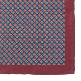 Deji Red Motif IMS 33cm Pocket Square - Tie Doctor